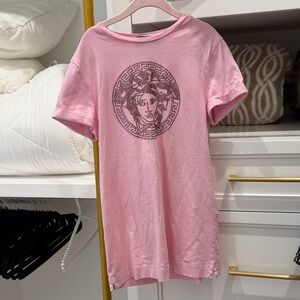 Versace Pink Graphic T-Shirt Dress